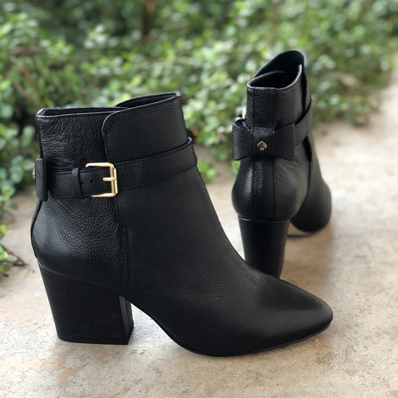 kate spade Shoes - Kate Spade Black Leather Bow Ankle Boots